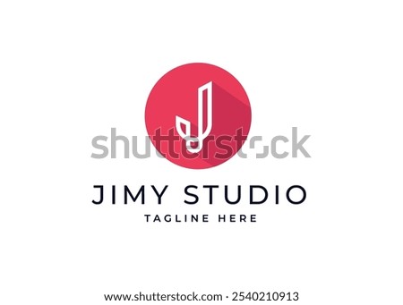 Circle Shape on Letter J Monogram Logo Design Concept. Initial Letter J with Circle Shape Logo Design. Circle Shape Symbol for Corporate Business Identity. Alphabet Vector Logo Illustration