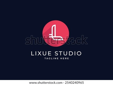 Circle Shape on Letter L Monogram Logo Design Concept. Simple Initial Letter L with Circle Shape Logo Design. Circle Shape Symbol for Corporate Business Identity. Alphabet Vector Logo Illustration