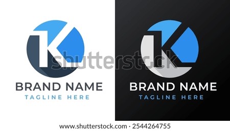 Abstract Circle Shape on Letter K Logo Inspiration. Initial Letter K with Circle Shape Logo Design. Circle Shape Symbol for Corporate Business Identity. Alphabet Vector Logo Illustration