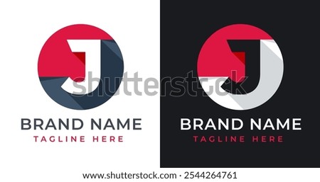 Abstract Circle Shape on Letter J Logo Inspiration. Initial Letter J with Circle Shape Logo Design. Circle Shape Symbol for Corporate Business Identity. Alphabet Vector Logo Illustration