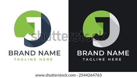 Abstract Circle Shape on Letter J Logo Inspiration. Initial Letter J with Circle Shape Logo Design. Circle Shape Symbol for Corporate Business Identity. Alphabet Vector Logo Illustration