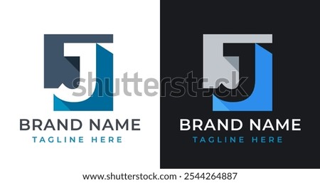 Abstract Shape on Letter J Logo Design Inspiration. Initial Letter J with Abstract Shape Logo Design. Abstract Shape Symbol for Corporate Business Identity. Alphabet Vector Logo Illustration