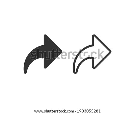 share, link, arrow, icon, vector, forward, message, arrowheads, cursor, ui, turn, forwarding, post, transmit, element, press, click, send, multimedia, pictogram, application, mail, email, marker, next