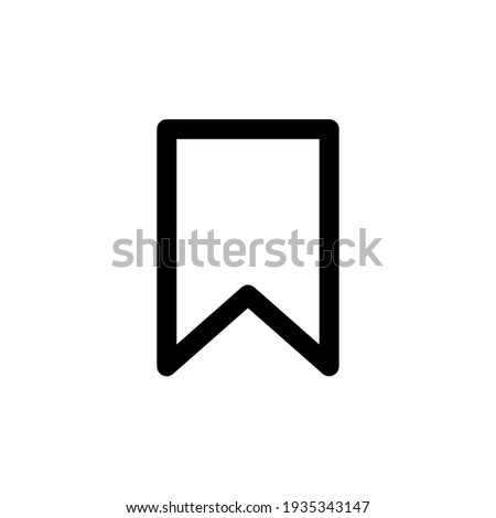 Bookmark vector icon. Reading mark symbol. Read note book sign. Web and application interface button. Isolated on white background.