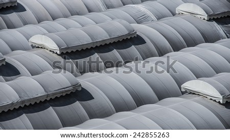 Grey canvas roof