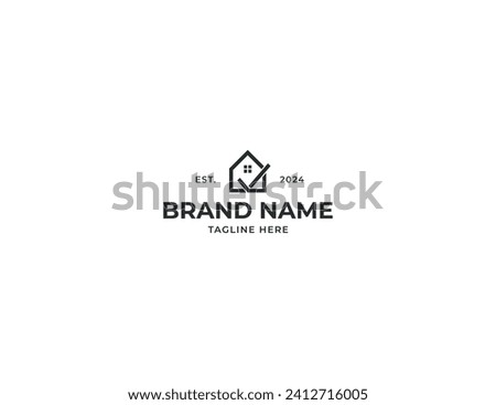 Best Home Logo Concept sign icon symbol Design Element. House with Check Mark Logotype. Vector illustration template