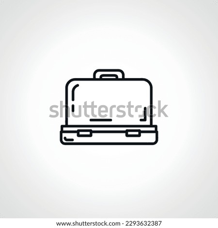 Briefcase line icon, open briefcase outline icon.