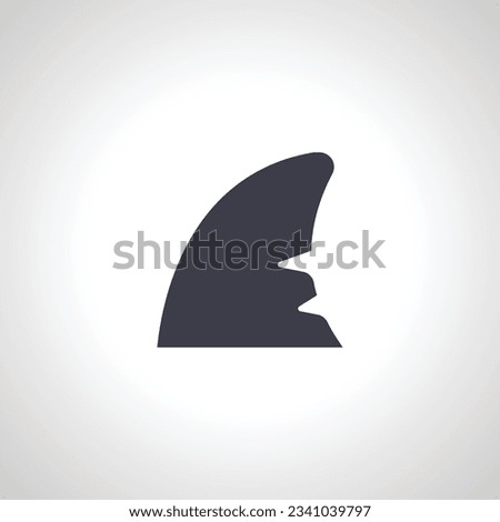 Shark fin icon. Shark fin isolated icon