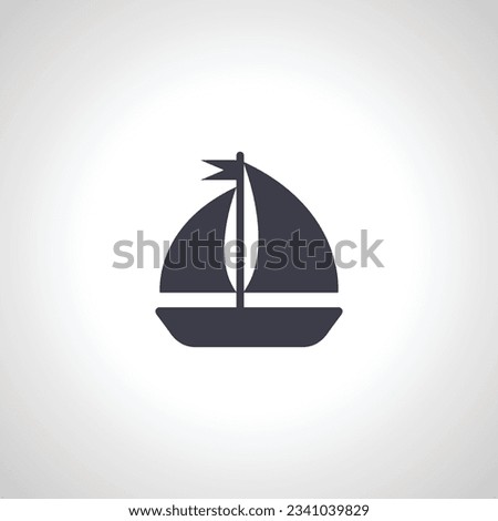 sailing yacht icon. sailing yacht isolated icon