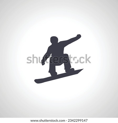 Snowboarder Silhouette. snowboarding isolated icon.
