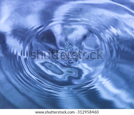 abstract of water drop in cool color tone