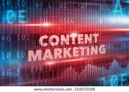 Content marketing concept red background red text