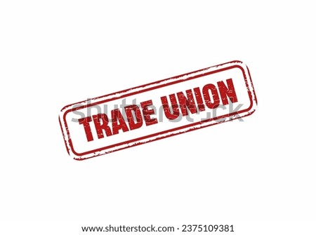 Trade union square grunge stamp