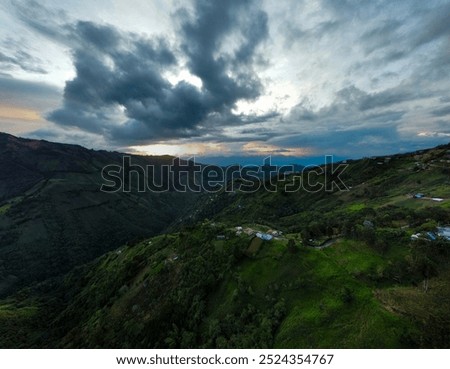 Similar – Foto Bild Andine Berglandschaft mit Bach