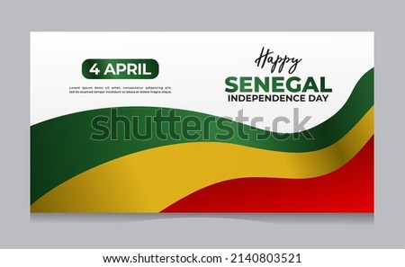 Happy Senegal Independence Day, Senegalese holiday 4th of April design, Template for Poster, Banner, Advertising, Greeting Card or Print Design Element