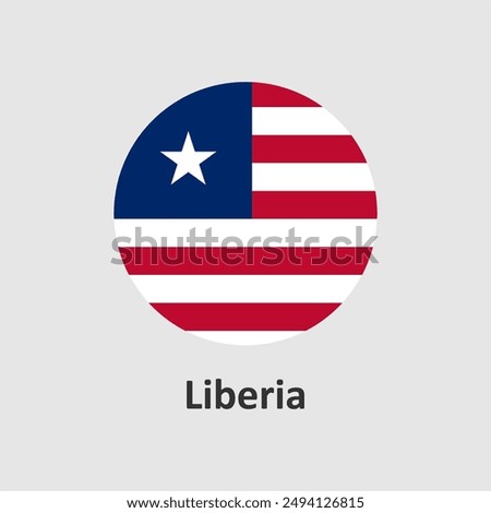 Liberia flag design vector illustration on a white background for graphic and web design.