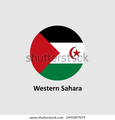 Western sahara flag design vector illustration on a gray background for graphic and web design.