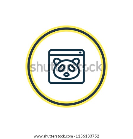 Vector illustration of google panda icon line. Beautiful advertising element also can be used as webpage icon element.