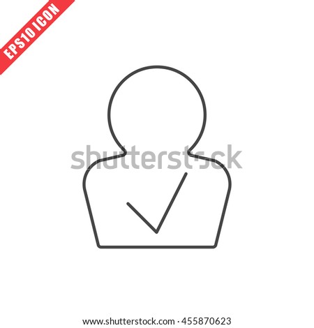 Vector illustration of approved user icon