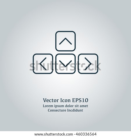 Vector illustration of keyboard arrows icon