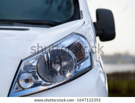 headlight of modern prestigious car close up. Foto d'archivio © 