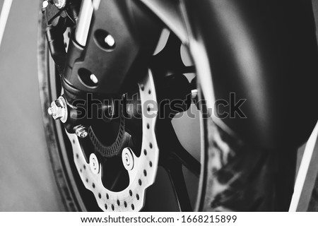 Similar – Image, Stock Photo Front wheels, spokes and forks of a couple vintage bicycles