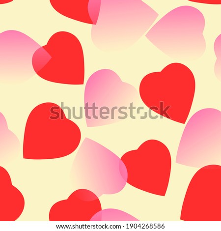 red and rose hearts at yellow background. hearts texture. hearts background Foto stock © 
