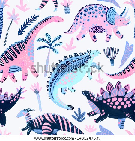 Download Watercolor Dino Rainbow Seamless Pattern Cute Dinosaur Fabric Hand Painted Rainbows Rainbow Graphics Png Images Digital Paper Craft Supplies Tools Embellishments Kromasol Com