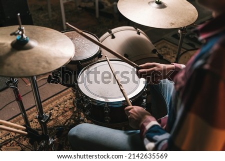 Similar – Image, Stock Photo Anonymous male musician playing violin