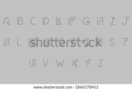 vector illustration of alphabet letter A to Z Stock fotó © 