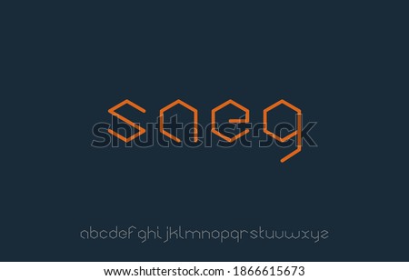 vector illustration of alphabet small letter logo design in hexagon shape