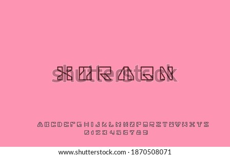 vector illustration of monogram alphabet letter A to Z logo design isolated on pink background Stok fotoğraf © 