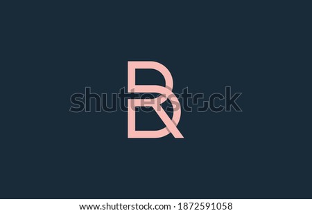 monogram connected alphabet letter BR, RB, DBR, RBD logo design