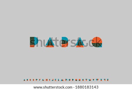 vector illustration of colorful font family Foto stock © 