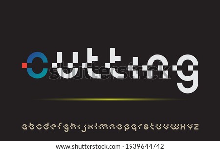 calligraphy cutting alphabet small lettering a to z font family Stock fotó © 