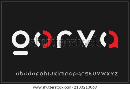 Modern minimal cut alphabet small letter logo design Stok fotoğraf © 