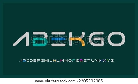 Editable color typography alphabet capital letter logo design Stock fotó © 