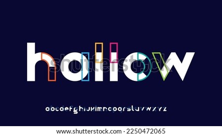 hollow stylish bold small alphabet letter logo design Stock fotó © 