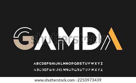 colorful modern minimal bold capital alphabet letter logo design Stock fotó © 