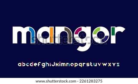 colourful stylish small alphabet letter logo design