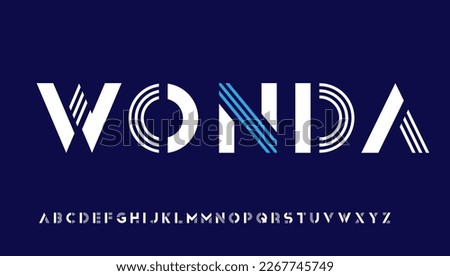 lining bold capital alphabet letter logo design Imagine de stoc © 