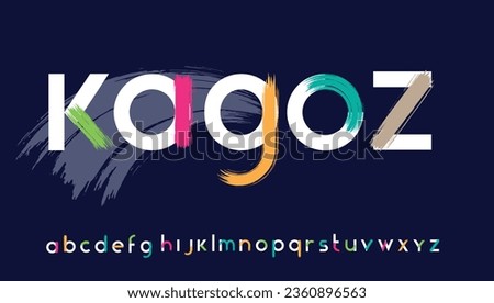 brush stroke small alphabet letter logo design Stock fotó © 