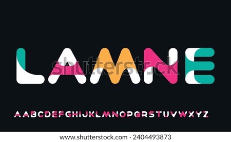stylish 3d capital alphabet letter logo design