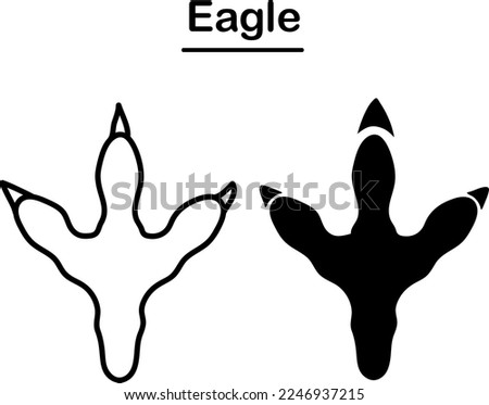 Eagle paw print vector icon. filled flat sign for mobile concept and web design. Eagle bird footprint glyph icon..eps