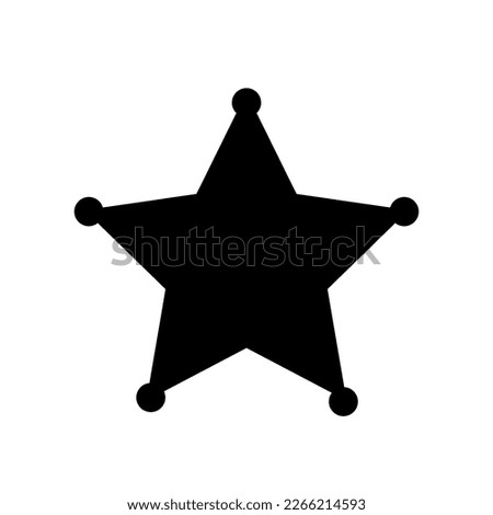 Sherif star icon for apps and web sites trendy style on white background..eps