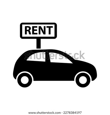 Rent car vector icon, car rental symbol. vector illustration for web site or mobile app.eps