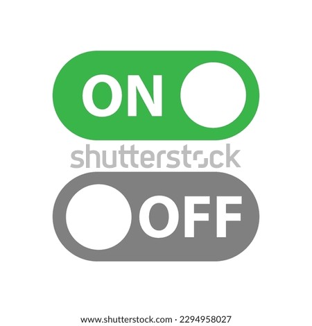 On off icon vector. Switch button sign illuystration on white background..eps