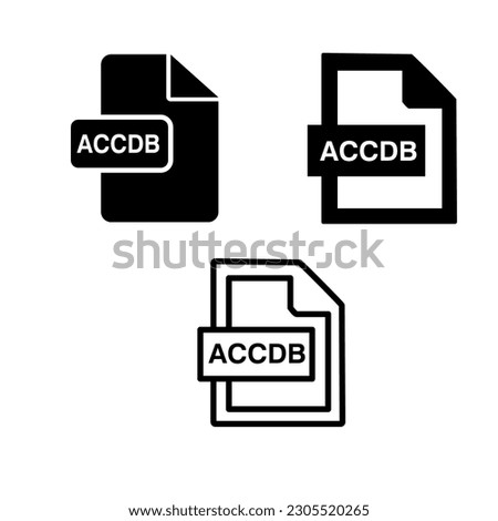 ACCDB file format icon. Microsoft Access file icon set vector illustration on white background..eps