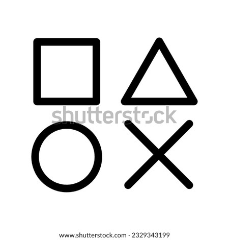 Playstation Icon Game flat illustration on white background..eps
