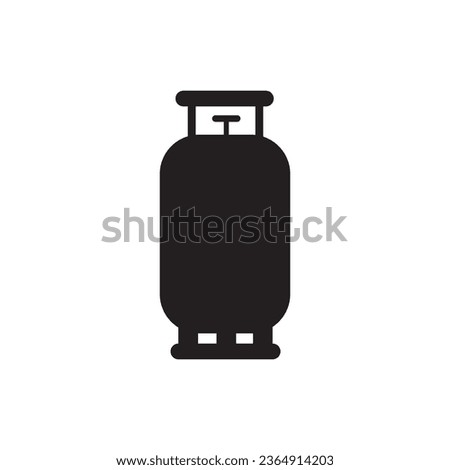Gas Cylinder vector icon. gas tank simple solid icon. flat illustration on white background..eps
